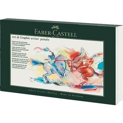 Afbeelding van Faber Castell 210008 Art &amp; Graphic Set, 36 delig, met polychromos kleurpotloden, grafiet mat en 9000