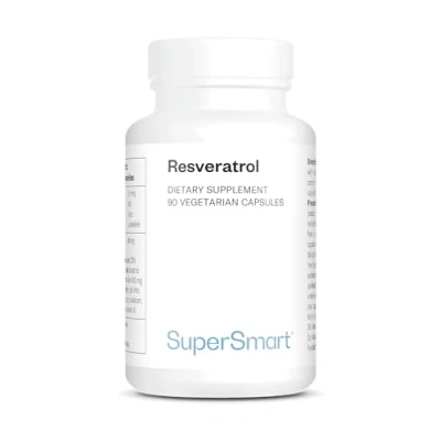Afbeelding van Supersmart Resveratrol 20 mg Biologisch extract van rode druiven Krachtig natuurlijk antioxidant &amp; antiverouderingssupplement Non GMO Glutenvrij 90 Vegetarische Capsules