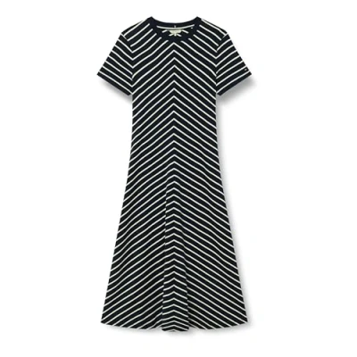 Afbeelding van Tommy Hilfiger Modern MIDI Dress Jerseyjurk, Dames, Maat: XS, Breton dark night navy