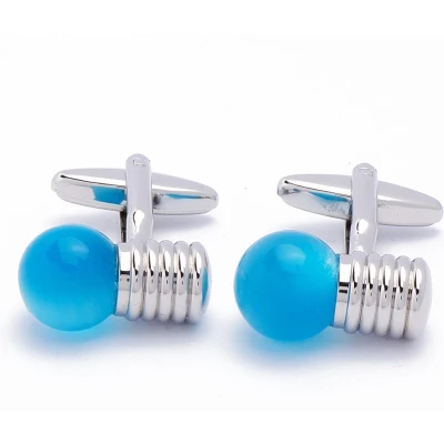 Afbeelding van Manchetknopen Lamp Gloeilamp Blauw