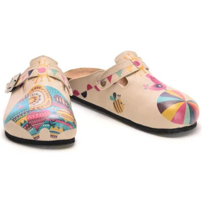 Afbeelding van GOBY Elephant &amp; Chicken Clogs Slippers Hoge kwaliteit Handmade Maat 41