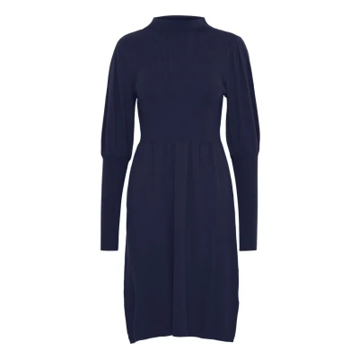 Afbeelding van Fransa Frdedina Gebreide jurk, Dames, Maat: Large, Peacoat