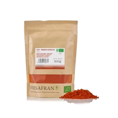 Afbeelding van FRISAFRAN Cayennepeper gemalen 500g Biologische Cayennepeperpoeder Natuurlijk vintage Cayenne Pepper zonder toevoegingen