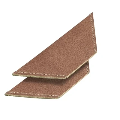 Afbeelding van Londo Echt lederen handgemaakte bladwijzer (set van 2) (nerts, driehoek)