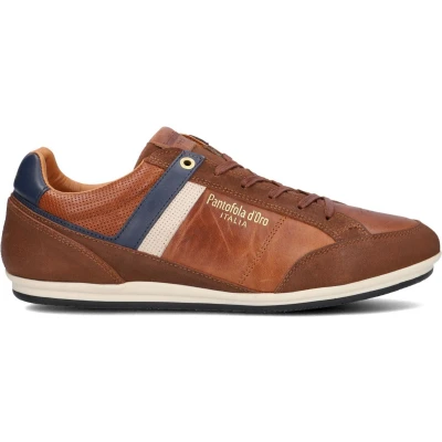 Afbeelding van Pantofola d&#039;Oro Lucca LOW Sneakers laag, Heren, Maat: 41, Braun Leer