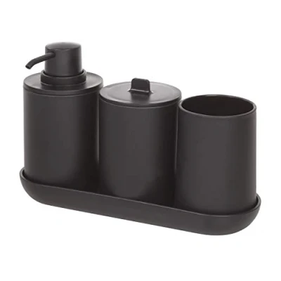Afbeelding van Badkamerorganizer iDesign Cade Badkamer Accessoire Zwart (4 Delig)