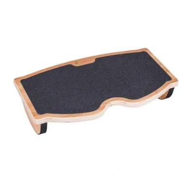 Afbeelding van StrongTek Voetsteun voor onder bureau, kruk, natuurlijk hout, antislip oppervlak, ergonomische drukontlasting goede houdingsondersteuning, thuis, werk en kantoor, pc gebruik, compact (350 lbs)