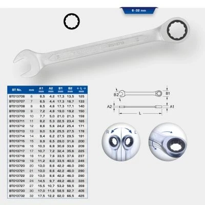 Afbeelding van BRILLIANT TOOLS BT013727 Ratelringsleutel, 27 mm [Powered by KS TOOLS]