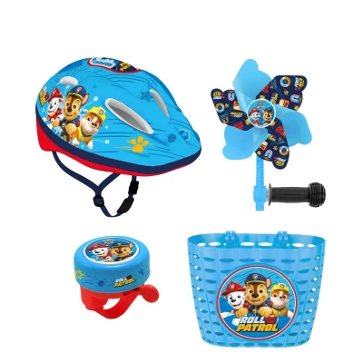Afbeelding van Paw Patrol Fiets accessoires ; Mand, Bel, Molen en Helm 8721122786468