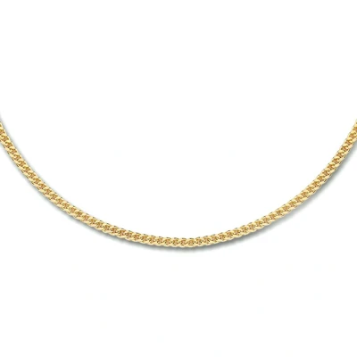 Afbeelding van Collier Gourmette 4 Zijdes Geslepen 1,8 Mm 3 Micron Zilver Verguld (Geel)