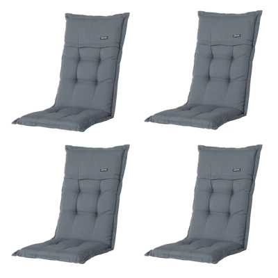 Afbeelding van Madison Tuinkussen lage rug Rib grey 105x50 Grijs 4 Stuks
