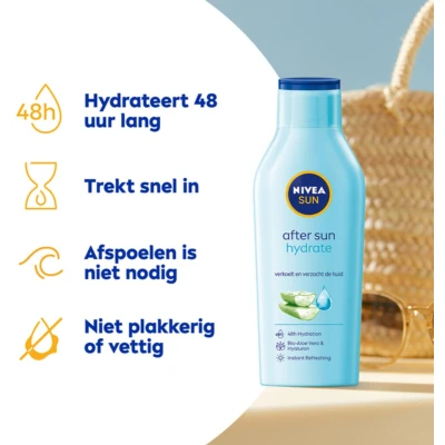 Afbeelding van 2x Nivea Sun After Hydrate Lotion 400 ml