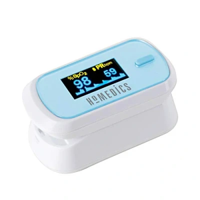 Afbeelding van Homedics Professionele pulsoximeter meet het zuurstofniveau in bloed aan de vingertop draagbaar en gemakkelijk af te lezen display SpO2, PR PI