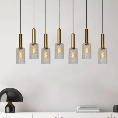 Afbeelding van Lucide CORALIE Hanglamp 7xE27 Transparant