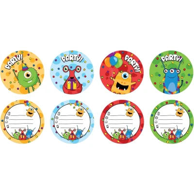 Afbeelding van Uitnodigingen Monster Party 6 stuks