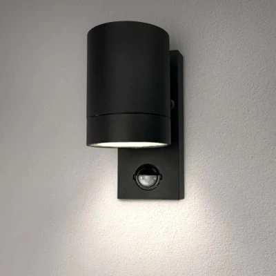 Afbeelding van Ledvion Wandlamp, Buitenlamp Met Bewegingssensor, Buiten Verlichting, Tuinverlichting, LED Lamp, Colorado, Zwarte IP54, GU10 Fitting