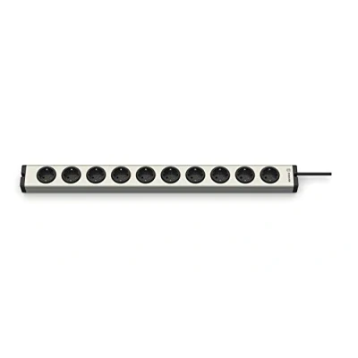 Afbeelding van EHMANN 0600x00102033 aluminium universele stekkerdoos 10 voudig, 3 m voedingskabel