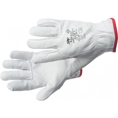 Afbeelding van SafeWorker 430*13 Driver GLOVE Rundleder 01020107 12 stuks Wit 10