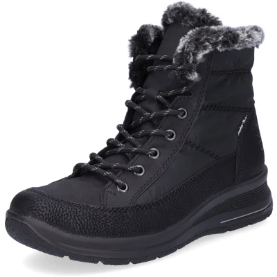Afbeelding van Rieker dames veterboot zwart