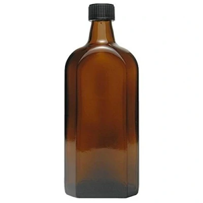 Afbeelding van Viva Haushaltswaren Medicijnfles 500 ml in bruin glas apothekersfles incl. etiket