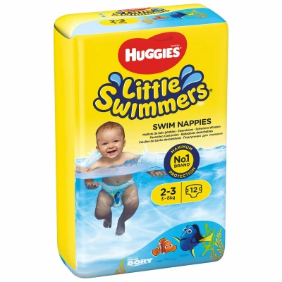 Afbeelding van Huggies Little Swimmers Wegwerp zwemluiers voor baby&#039;s en kinderen, maat 2 3 (3 8 kg), 12 badluiers, uniseks