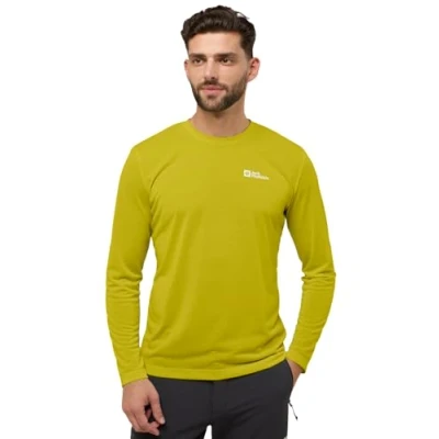Afbeelding van Jack Wolfskin Vonnan Longsleeve, Heren, Maat: Small, Chartreuse