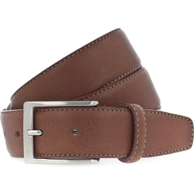 Afbeelding van Vanzetti Leren Riem Dresscode: Business 35mm Cambered Full Leather Belt W90 Cognac Bruine