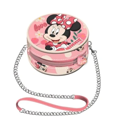 Afbeelding van Minnie Mouse Tuin Mini Ronde Kettingtas, roze, 9 x cm, Ketting Tas