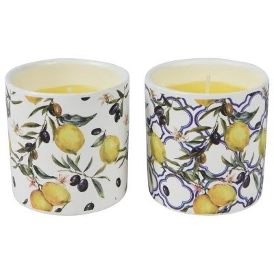 Afbeelding van Decoris Citronella Kaars Branders 6.7 cm 1 stuk Lemon