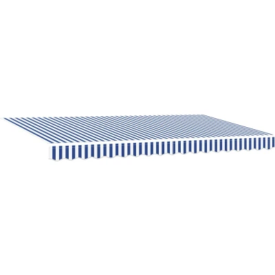Afbeelding van vidaXL Luifel Vervangende Stof voor 4x2 m Frame Blauw en Wit