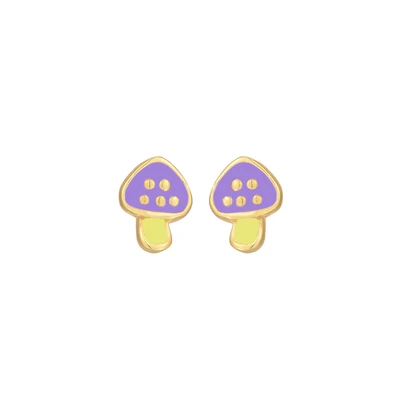 Afbeelding van Elli Mushroom Oorbellen goldcoloured, Dames, Maat: One Size, Gold coloured