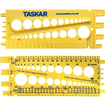 Afbeelding van Taskar Moer, Bout &amp; Schroef Meetgaas Grootte Schroefsteek (Imperial/Metrisch)