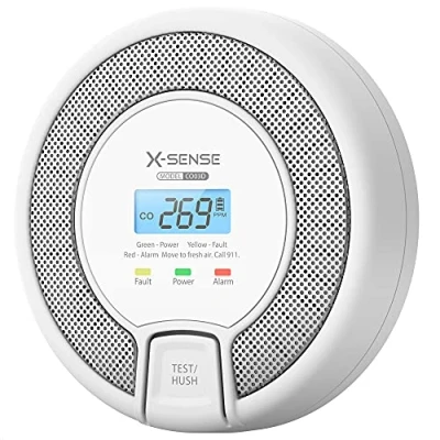 Afbeelding van X Sense CO melder met digitaal display, koolmonoxidemelder, nauwkeurige sensor 10 jaar levensduur, batterij vervangbaar, BSI gecertificeerd volgens EN 50291, CO03D