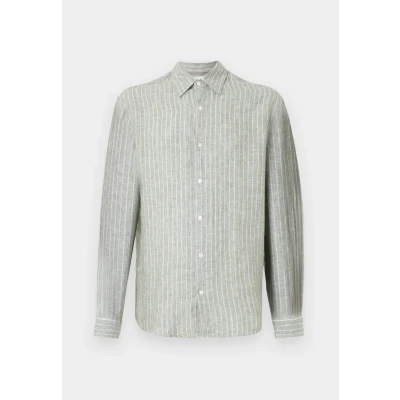 Afbeelding van JACK &amp; JONES Heren Jprcclawrence Linen L/S Shirt Sn, vuur leaf clover, L