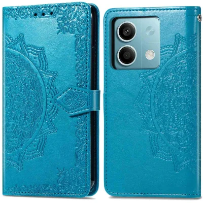Afbeelding van Xiaomi Redmi Note 13 (5G) Hoesje Kunstleder iMoshion Bookcase Turquoise Telefoonhoesje