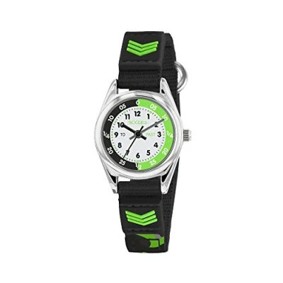 Afbeelding van Tikkers Jongens Analoog Quartz Horloge met Textiel Band TK0154, Riem