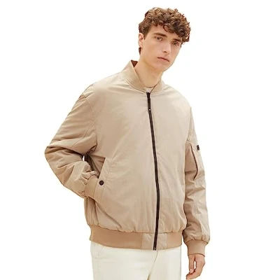 Afbeelding van TOM Tailor Denim Padded Jacket Bomberjacks, Heren, Maat: Large, Paving stone