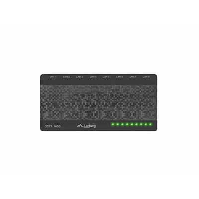 Afbeelding van Lanberg DSP1 1008 netwerk switch Unmanaged Gigabit Ethernet (10/100/1000) Zwart, Grijs