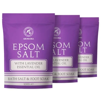 Afbeelding van Epsom Badzout met Lavendel 3000g etherische olie 100% natuurlijk zout Magnesiumsulfaat Mineraalzout Aromatherapie Bad Lichaamsverzorging Goede nachtrust