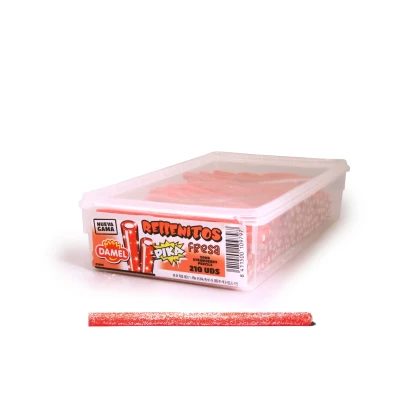 Afbeelding van Damel Zure Aardbei Sticks 210 Stuks