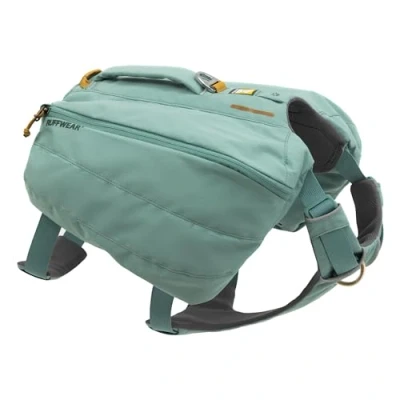 Afbeelding van RUFFWEAR Front Range Dagpakket, X groot hondenharnas met zakken en handvat, hondenrugzak voor dagwandelingen, 2 bevestigingspunten hondenriem reflecterende bekleding, maat L/XL 81 107 cm,