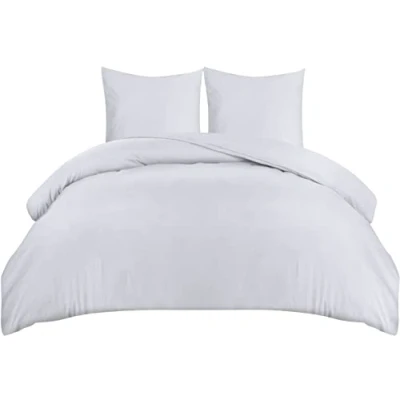 Afbeelding van Utopia Bedding Dekbedovertrek Set Zachte Microvezel 240x220cm met Kussenslopen 65x65cm Beddengoed Wit