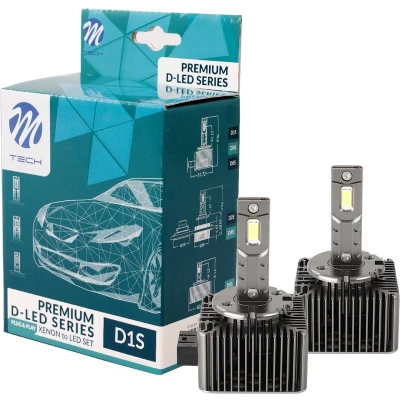 Afbeelding van D1S LED SET Plug &amp; Play Canbus 30000 Lumen 6000k Helder +300% licht CSP Chips 2 stuks