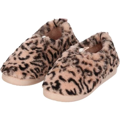 Afbeelding van Apollo Sloffen dames Roze Mules Dierenprint 37/38