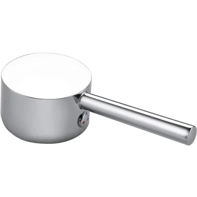 Afbeelding van RXXR Kranen handvat hendel met warme en koude kleurknop voor enkele handgreep kraan 35 mm cartridge universele vervangende metalen hendel, gepolijst chroom