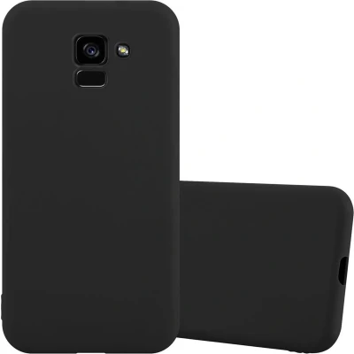 Afbeelding van Cadorabo Hoesje geschikt voor Samsung Galaxy A5 2018 in CANDY ZWART Beschermhoes TPU silicone Case Cover