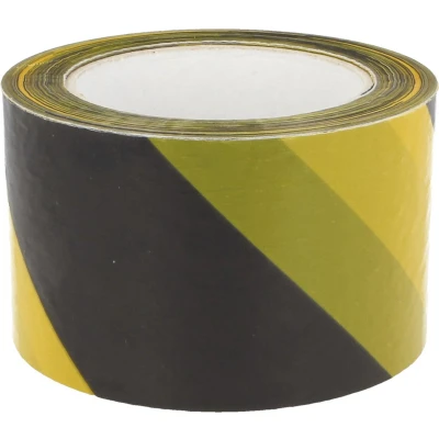 Afbeelding van AMIG Afzettape geel/zwart 50 mm x 30 m pvc markeertape zelfklevend