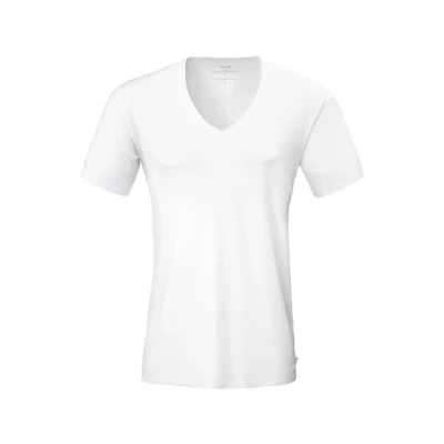 Afbeelding van Calida Clean Line T shirt Wit micro modaal Small Heren