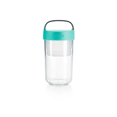 Afbeelding van Lékué lunchdoos Jar To Go met vouwbaar compartiment uit Tritan muntgroen 600ml