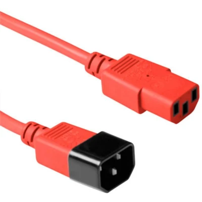 Afbeelding van Microconnect PE1413R18 electriciteitssnoer Rood 1,8 m C13 stekker C14
